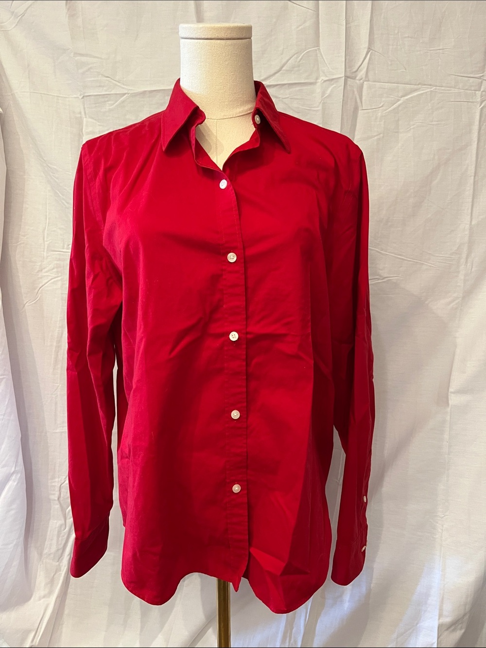 Chaps Classic Red Button-Up Shirt - Women